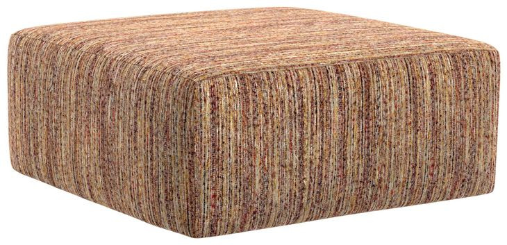 Avondale Rosewood Upholstered Square Cocktail Ottoman