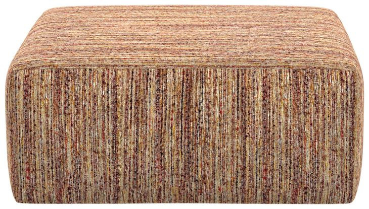 Avondale Rosewood Upholstered Square Cocktail Ottoman