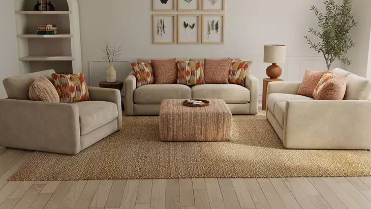 Avondale Burlap Living Room Set