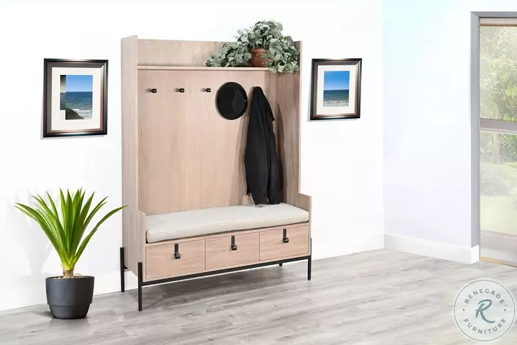 Maple Haze Natural Alyssa 54'' Bench Hall Tree