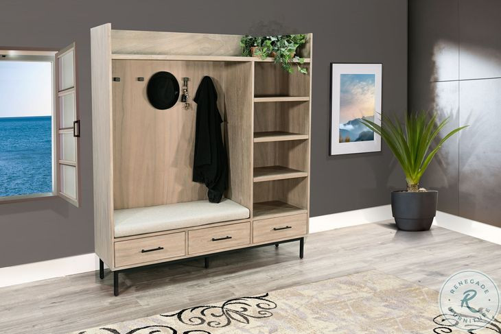 Golden Hearth Natural Bench Hall Tree