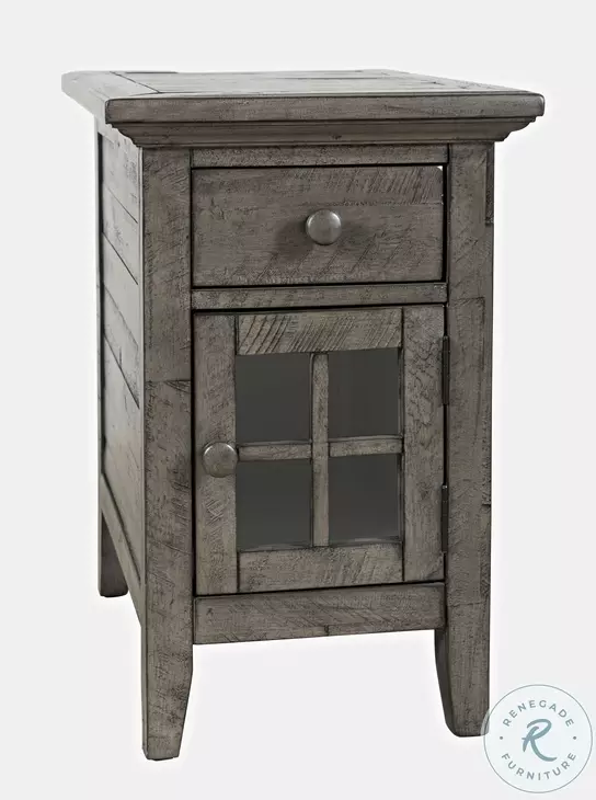 Rustic Shores Stone Chairside Table