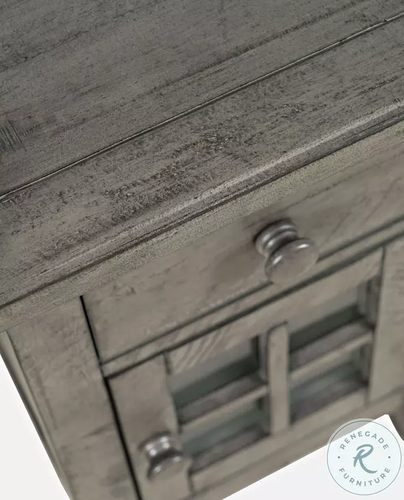 Rustic Shores Stone Chairside Table