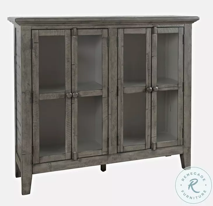 Rustic Shores Stone 4 Door Accent Cabinet