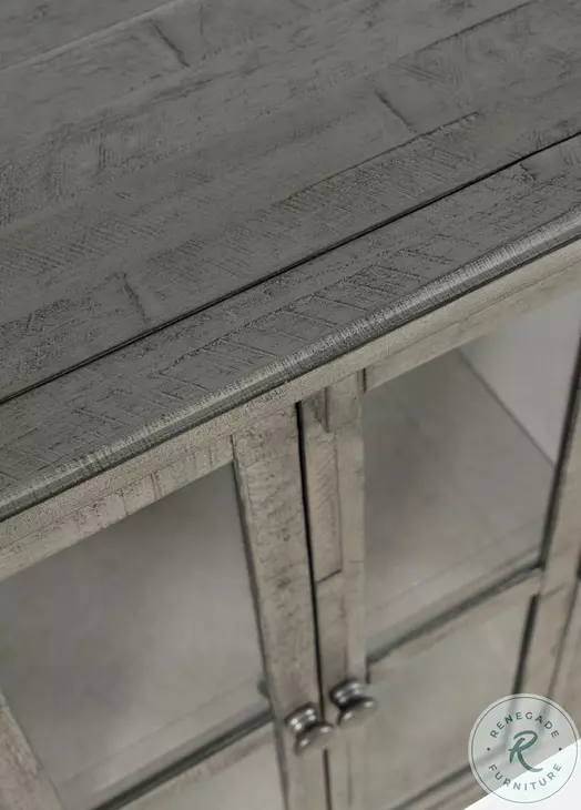 Rustic Shores Stone 4 Door Accent Cabinet