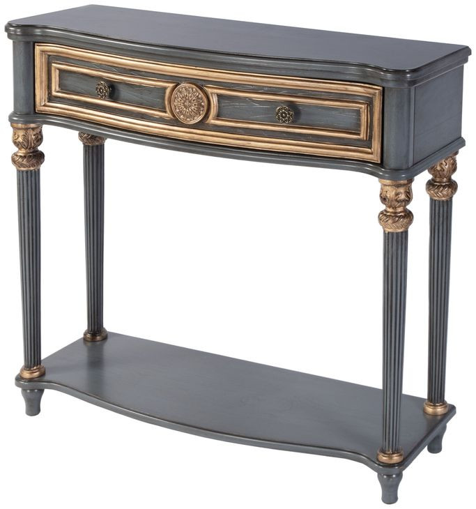 Alexander Blue 37" 1 Drawer Console Table