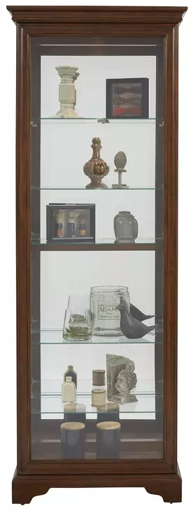 21308 Dark Brown Gallery Curio Cabinet