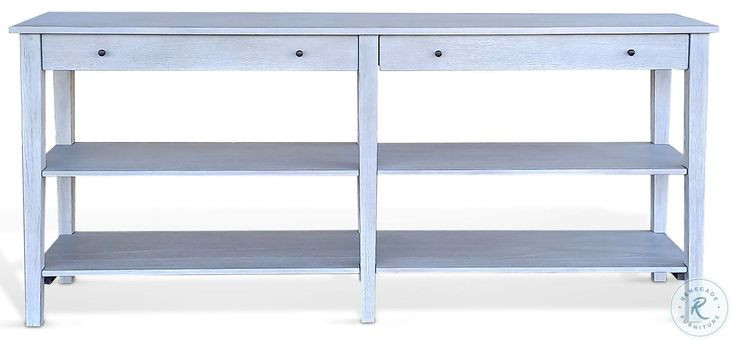 Autumn Echo Light Gray Wide 71" Rectangular Console Table