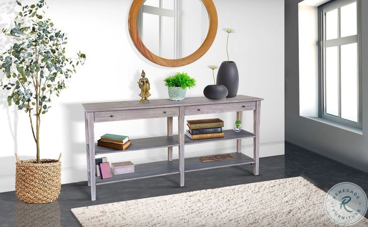 Whimora Natural Wide 71" Rectangular Console Table