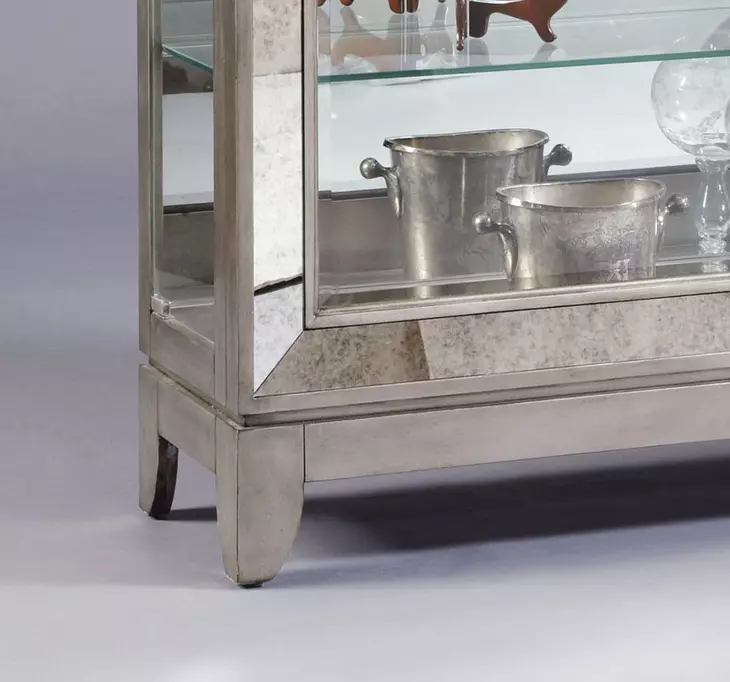 Platinum Side Entry Curio With Five Adjustable Shelves