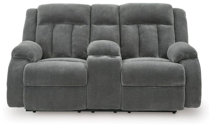 Free Wake Steel Leather 75" Power Reclining Loveseat with USB Charging