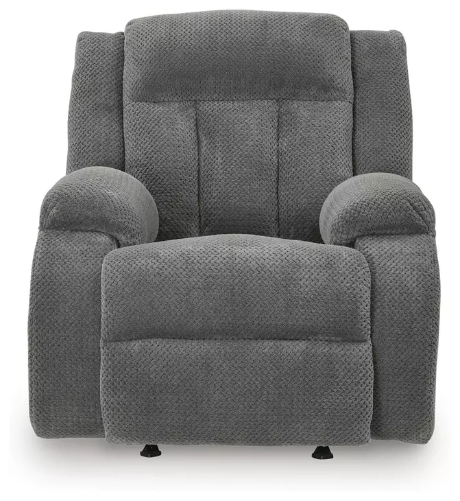 Greely Bend Steel Rocker Power Recliner with USB Charging