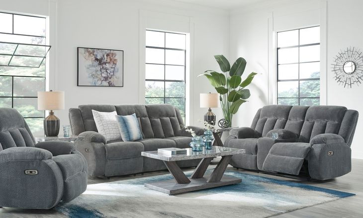 Free Wake Steel Power Reclining Living Room Set