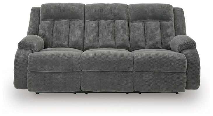Free Wake Steel 85" Power Reclining Sofa with Drop Down Table and USB Charging