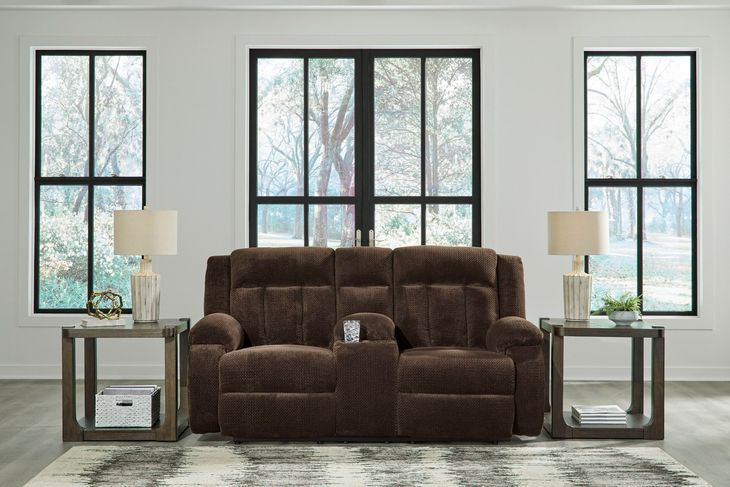 Free Wake Chocolate 75" Power Reclining Loveseat with USB Charging