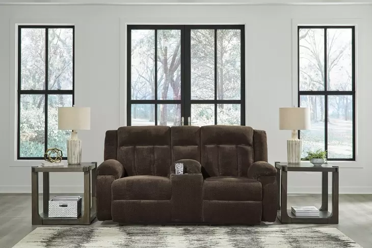 Greely Bend Chocolate 75" Power Reclining Loveseat with USB Charging