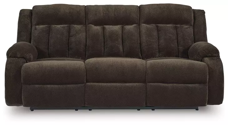 Greely Bend Chocolate 85" Power Reclining Sofa with Drop Down Table and USB Charging