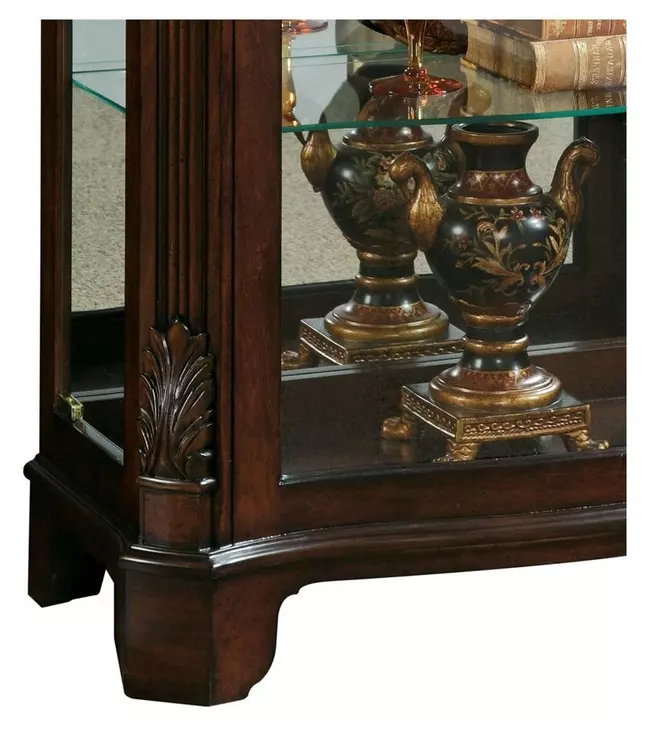 21429 Rich Deep Cherry Mantel Curio Cabinet