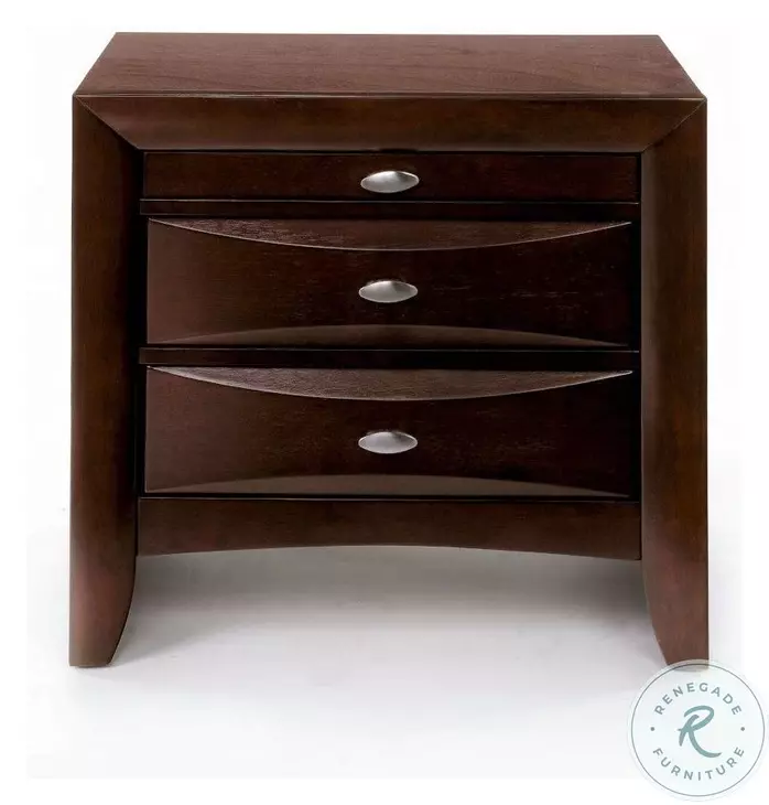Ireland Espresso 2 Drawer Nightstand