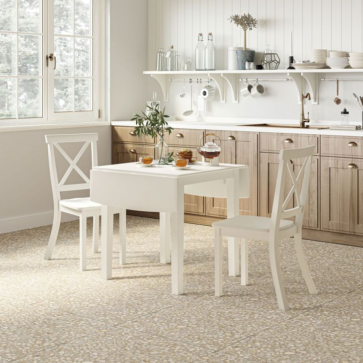 Eastern Tides Brushed White 3 Piece Dining Set