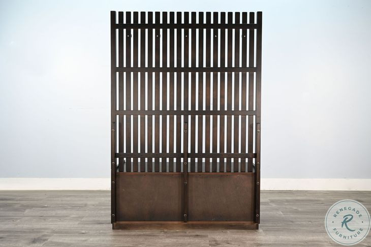 Eliza Haven Dark Brown 72" Hall Tree with Bench