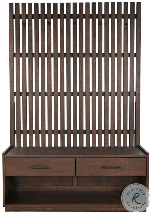 Eliza Haven Dark Brown 72" Hall Tree with Bench