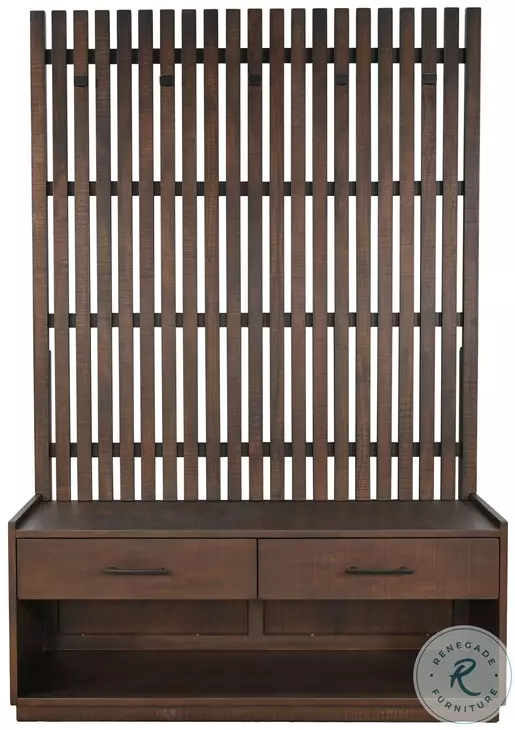 Eliza Haven Dark Brown 72" Hall Tree with Bench