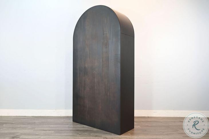 Whimora Black 42" Logan Arched Bookcase