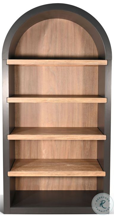 Whimora Black 42" Logan Arched Bookcase