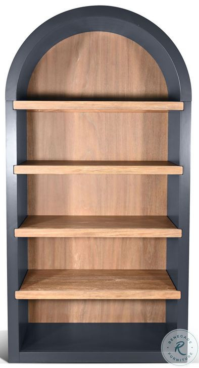 Ardencrest Blue 84" Arched Bookcase