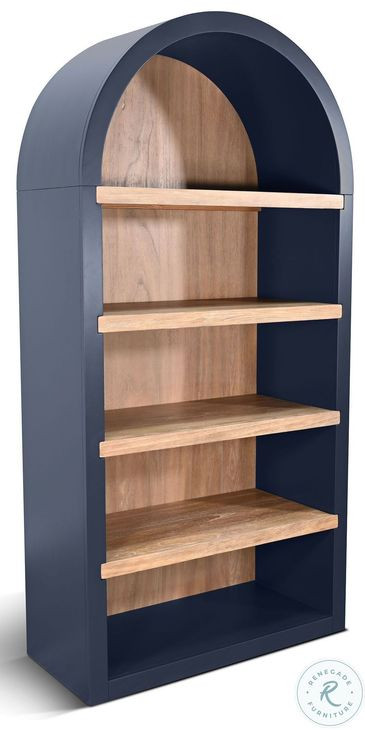 Ardencrest Blue 84" Arched Bookcase