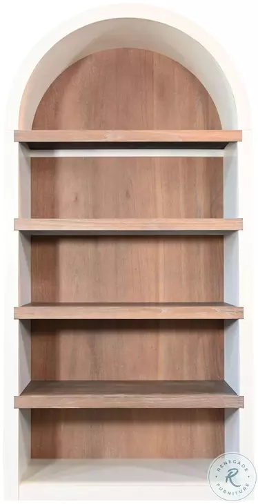 Golden Hearth White 42" Logan Arched Bookcase