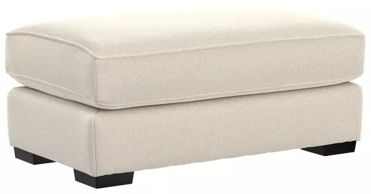 Alden Linen Upholstered Rectangular Ottoman
