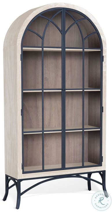 Archella Off White 2 Glass Door Display Cabinet
