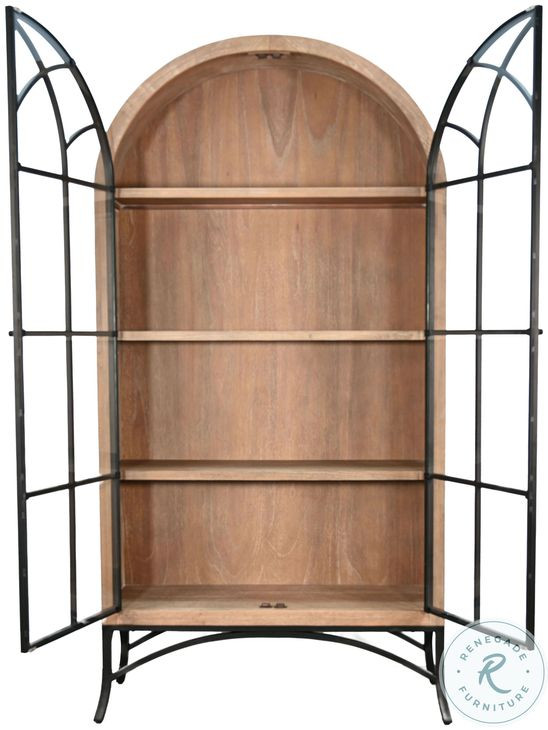 Hearthwood Haven Natural 2 Glass Door Display Cabinet