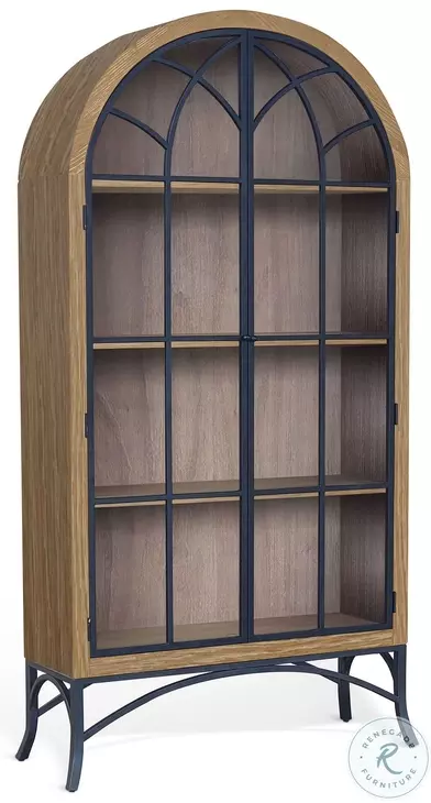 Hearthwood Haven Natural 2 Glass Door Display Cabinet