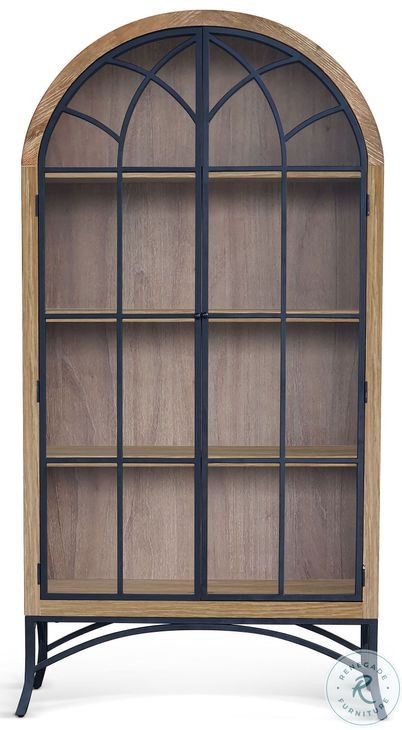 Hearthwood Haven Natural 2 Glass Door Display Cabinet