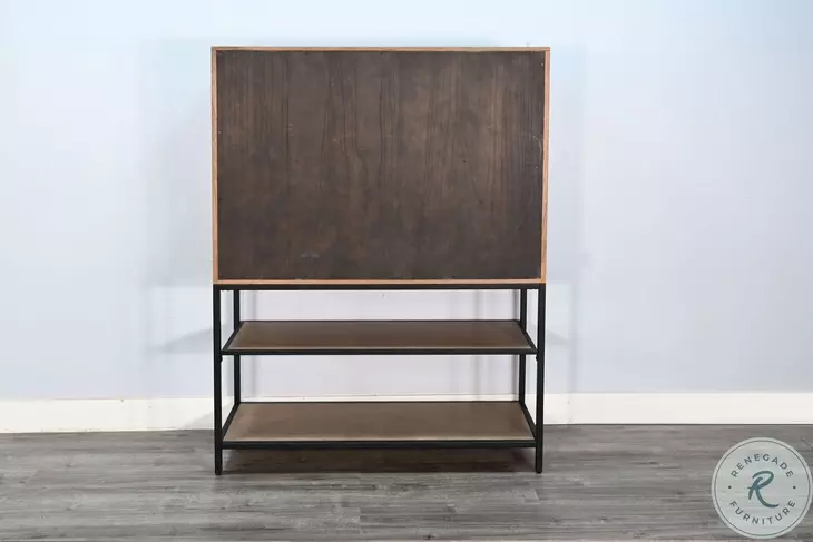 Maple Haze Natural Violet 4 Door Wine Bar Cabinet