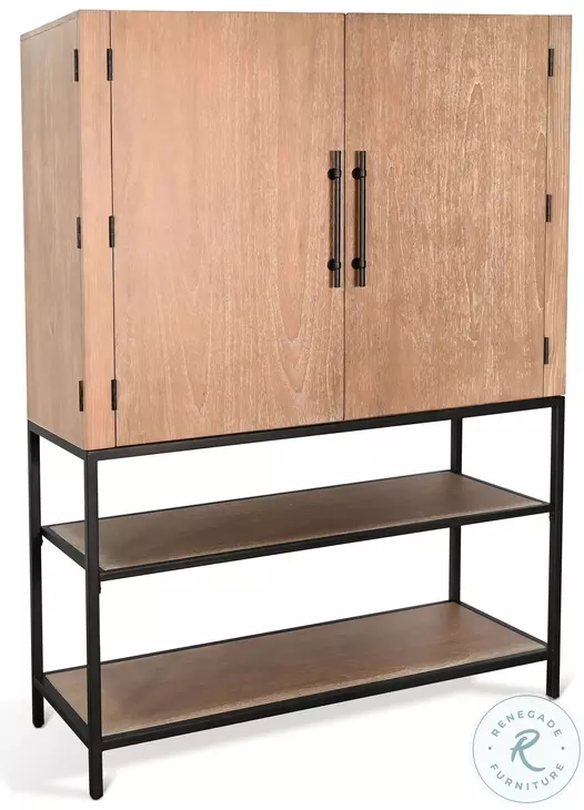 Maple Haze Natural Violet 4 Door Wine Bar Cabinet
