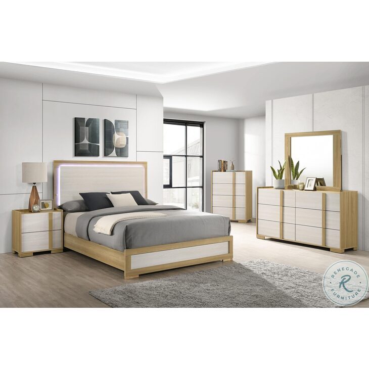 Hyland Natural Queen Panel Bedroom Set from Coaster Furniture Coleman