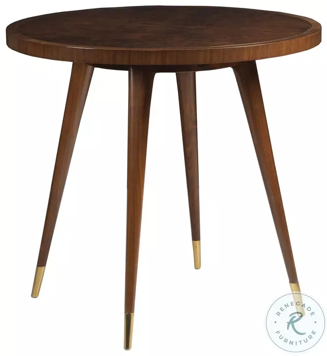 Signature Designs Black Walnut Marlowe Round End Table