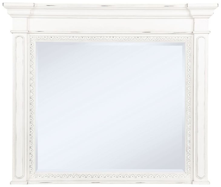 McKinney Vintage White Rectangular Dresser Mirror