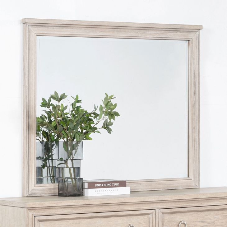 Pembroke Washed Oak Rectangular Dresser Mirror