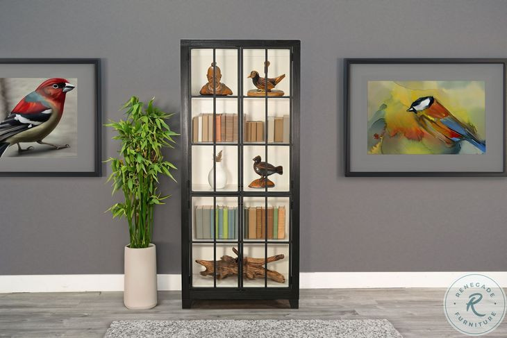 Autumn Echo Black Ryan Tail 3 Drawer Display Cabinet