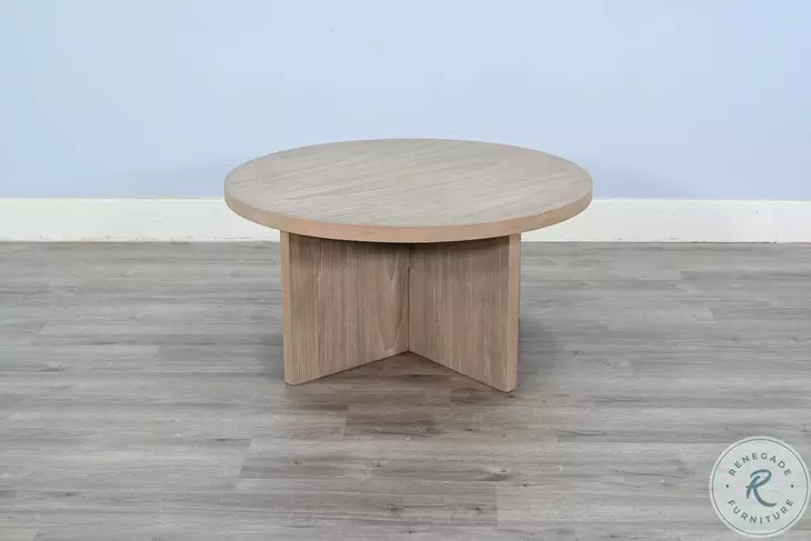 Sagewyn Natural 36" Round Large Accent Table