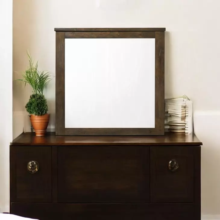 Merrilee Oak Rectangular Dresser Mirror