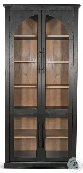 Wrenvale Natural Oak Grove Umbra 4 Glass Door Display Cabinet