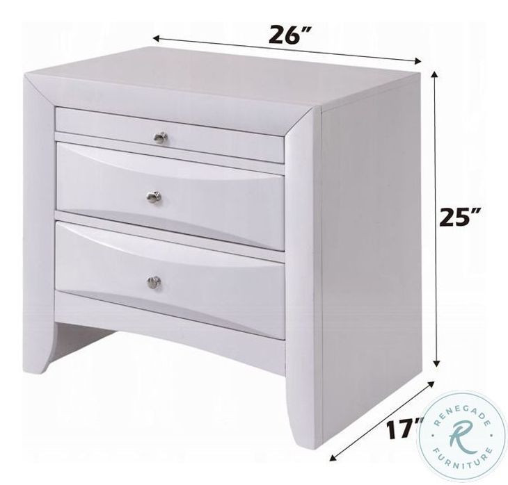 Ireland I White Nightstand
