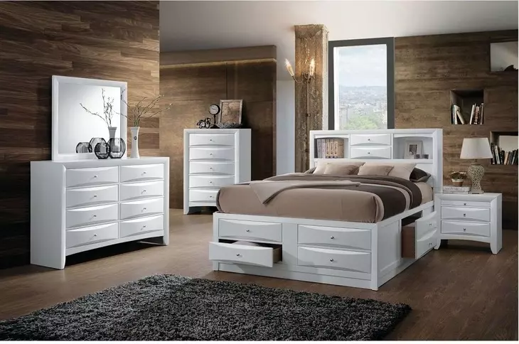 Ireland White 8 Drawer Dresser