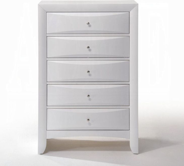 Ireland White 5 Drawer Chest